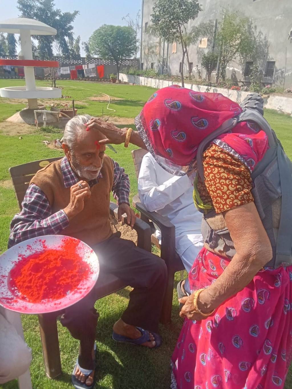 The Phag Festival was celebrated with great enthusiasm at Moksha Old Age Home where the elderly applied gulal coloured powder to each other and wished each other well